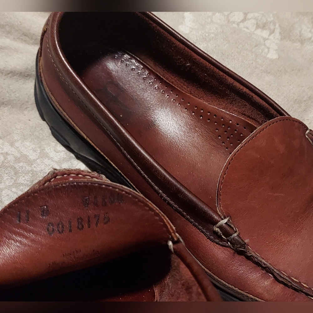 ALLEN EDMONDS BOULDER VENETIAN DRIVING MEN'S BROWN LEATHER LOAFERS SIZE 11 D - Picture 6 of 14